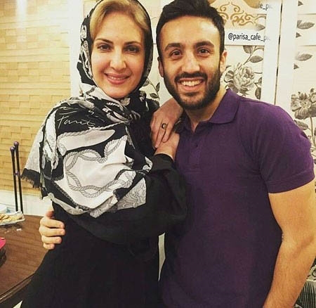 پویان گنجی و مادرش فاطمه گودرزی
