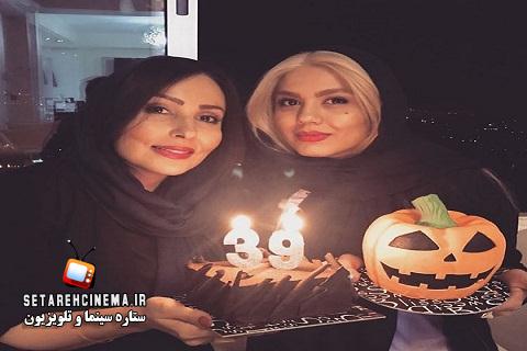 عکس جالب پرستو صالحی و آزاده زارعی در شب تولد این بازیگر
