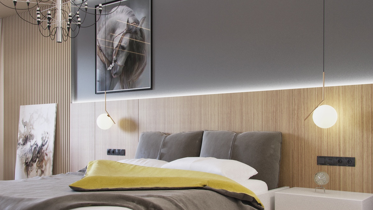 ایده های خاکستری رنگ برای دکوراسیون اتاق خواب 