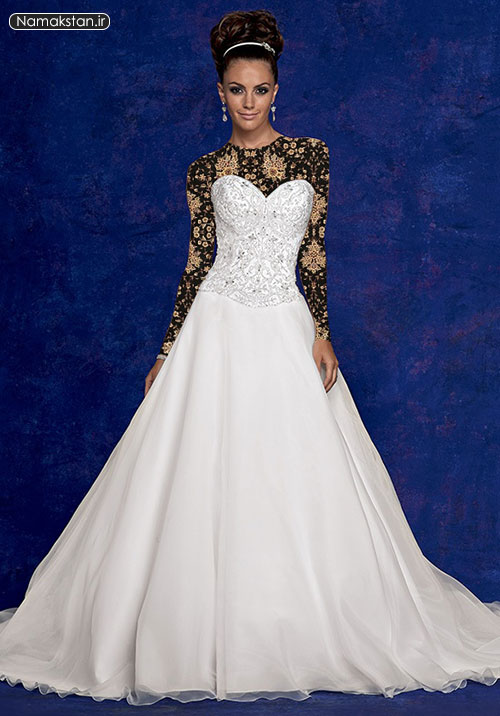 مدل لباس عروس شیک، لباس عروس ساده اروپایی، گالری لباس عروس زیبا و شیک 