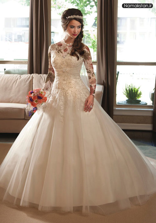 انواع مدل لباس عروس اروپایی شیک، لباس عروس اروپایی، گالری لباس عروس زیبا