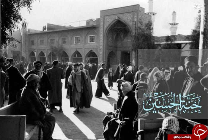 نمایی از شهر کربلای معلی حرم امام حسین (علیه السلام) دروازه معروف به «باب القبله» سال 1956 میلادی 