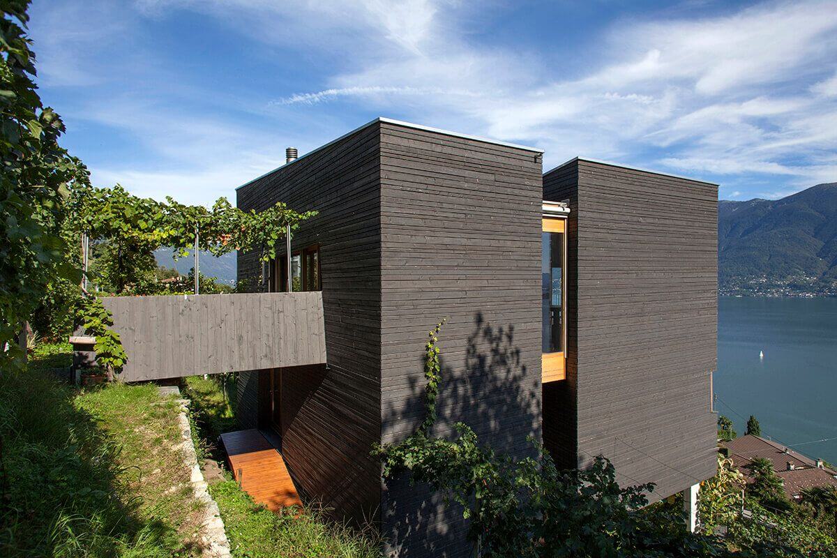 خانه روستایی مدرن و زیبا کنار دریاچه ای در سوییس