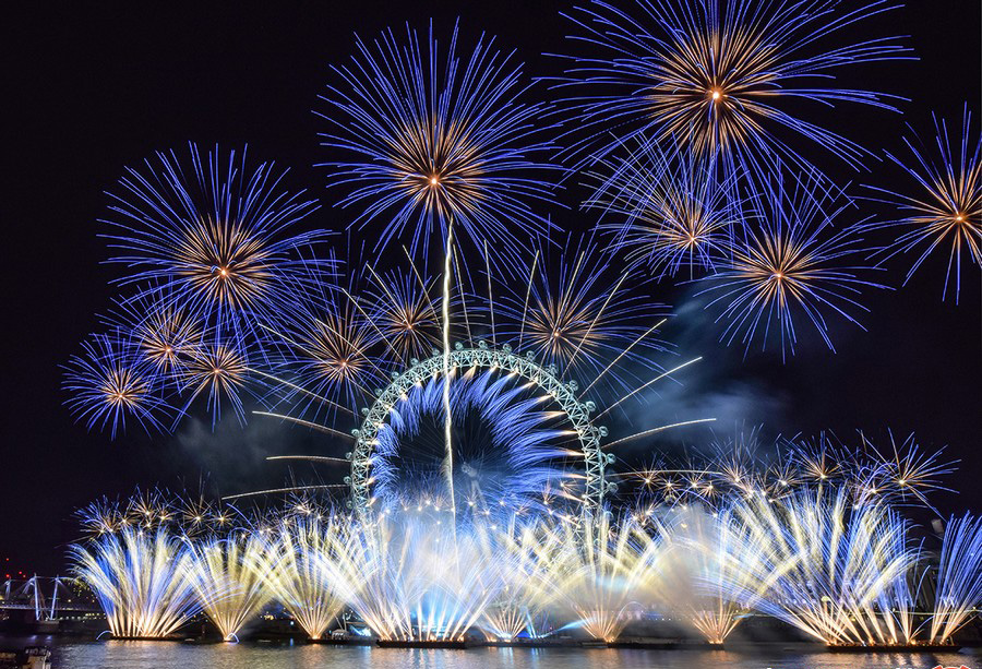 جشن سال نو در لندن، انگلستان