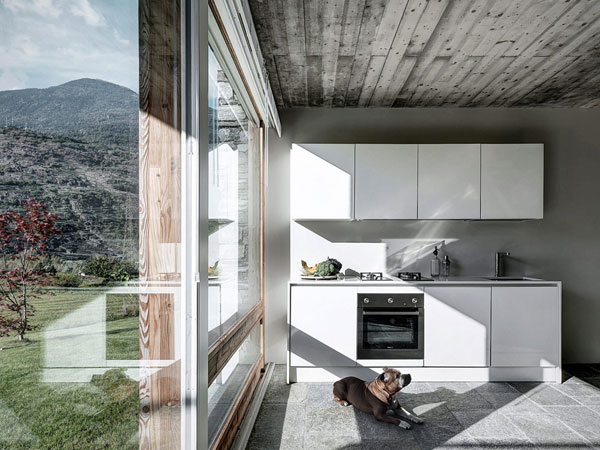 سنگ، چوب و شیشه: خانه ی اس وی در البوساجیا، ایتالیا