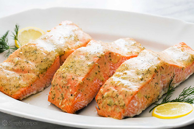 طرز تهیه ماهی بدون بو سالمون با سس آب نارگیل 