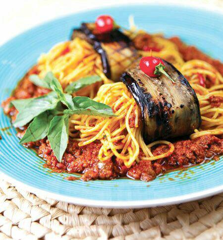 نحوه دستور پخت اسپاگتی بادمجان