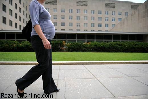 نحوه پیاده روی خانمهای باردار