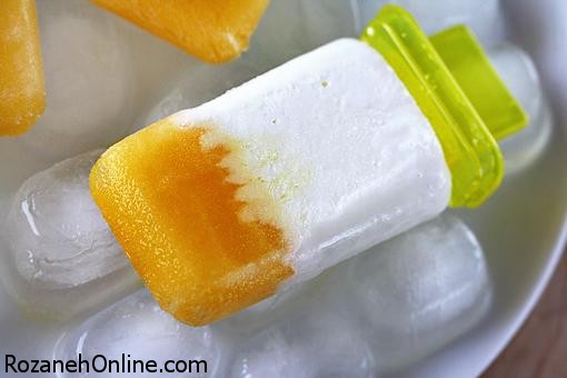 طرز تهیه بستنی یخی پرتقالی 