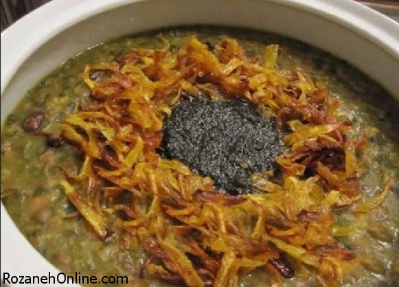 دستور پخت آش سبزی شیرازی کاملا سنتی