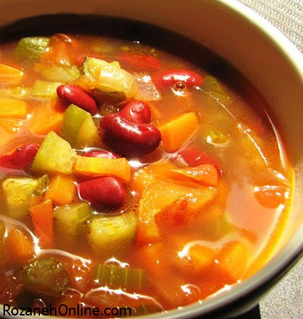 دستور پخت سوپ ایتالیایی سبزیجات سرشار از فیبر