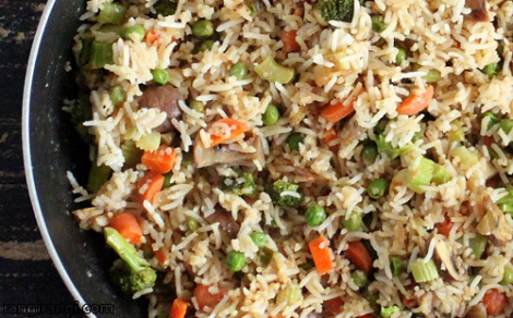 طریقه پخت برنج مخلوط سبزیجات یک برنج مشهور چینی
