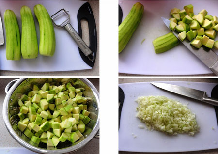 نحوه پخت خوراک کدو سبز یک غذای کم کالری