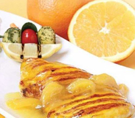 مزه دار کردن سینه مرغ با سس پرتقال و عسل