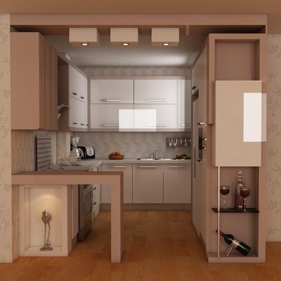 مدل کابینت مدرن برای آشپزخانه کوچک