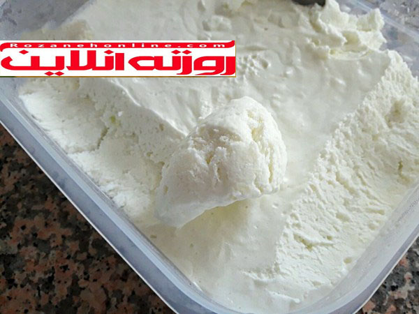 طرز تهیه بستنی خربزه با استفاده از کرم شانتی