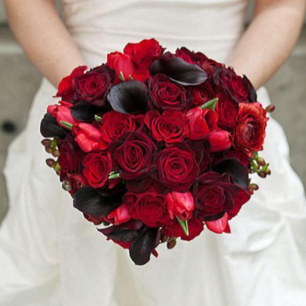 مدل دسته گل عروس قرمز 2019 - 1398 | مدل دسته گل عروس طبیعی 2019 - 1398 