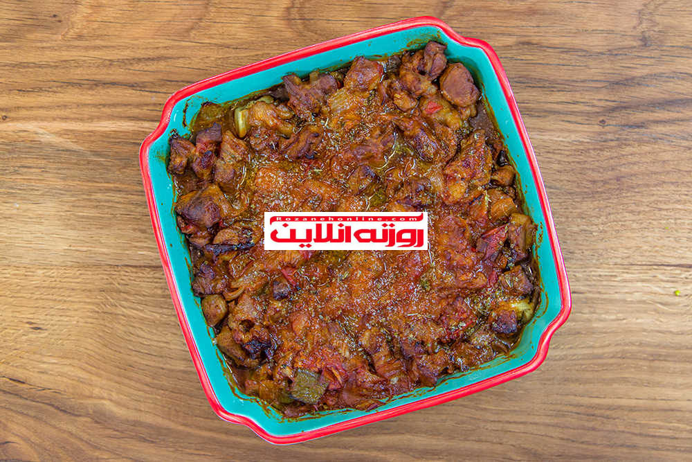 خوراک گوشت و بادمجان متفاوت و جدید